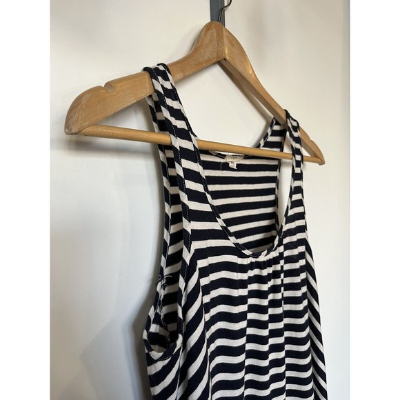 J Crew Black And White Striped Long Tank Top Size XS - Picture 3 of 10